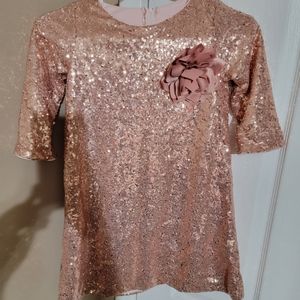 Girls Rose Gold Cocktail Dress